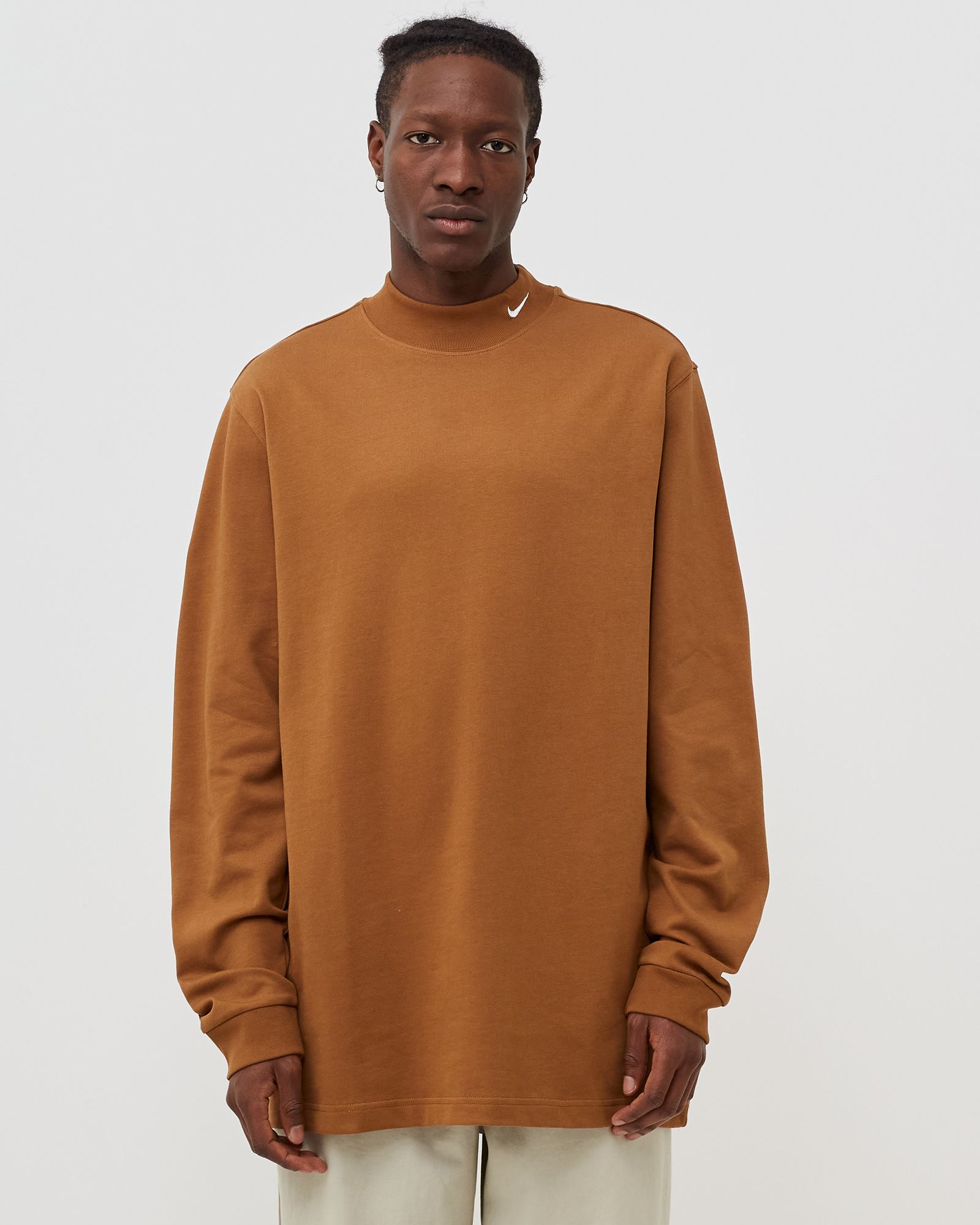 Long-Sleeve Mock Neck Shirt