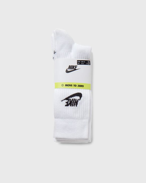 Nike Everyday Essential Crew Socks (3 Pairs) White - WHITE/BLACK