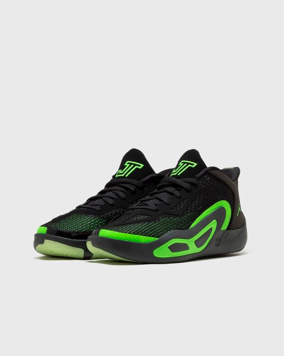 Green and black basketball shoes on sale