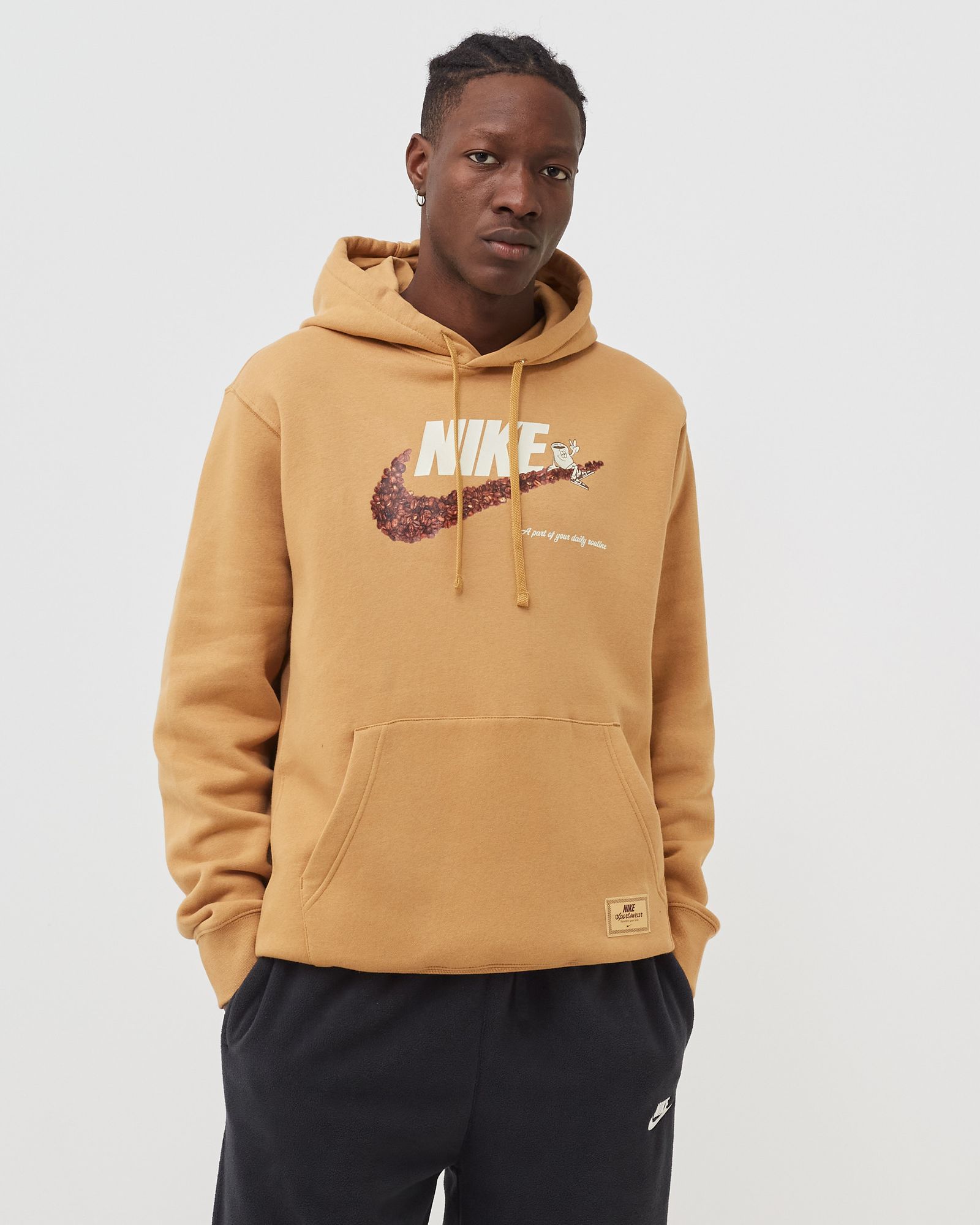 Brushed-Back Pullover Hoodie