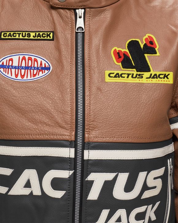 Travis Scott Jordan Brand Leather Jacket Women Release