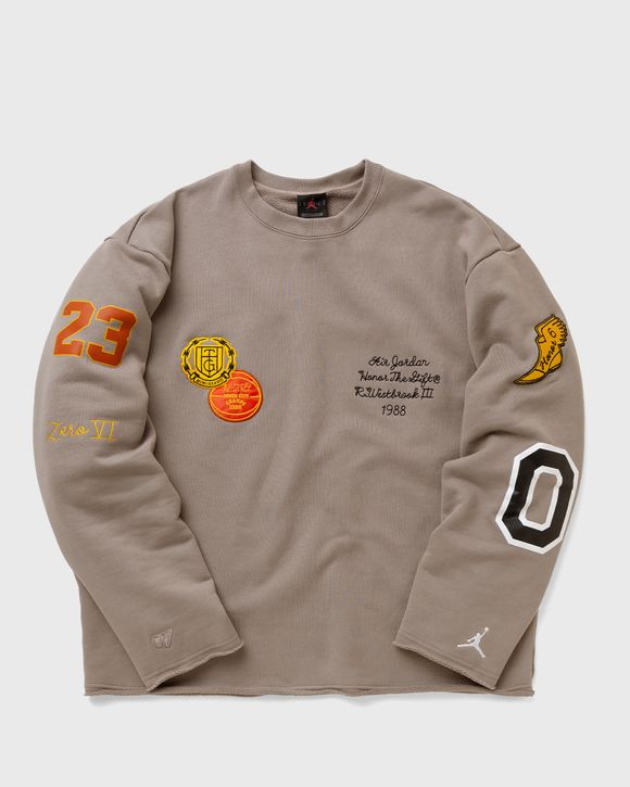 Jordan HONOR THE GIFT X JORDAN WESTBROOK CREW NECK Brown | BSTN Store