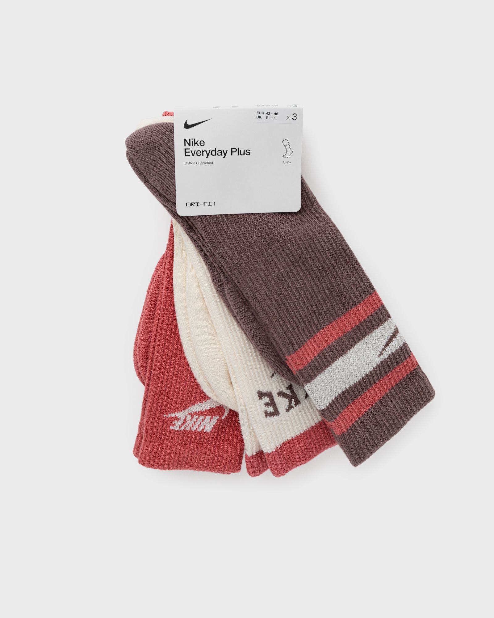 EVERYDAY PLUS DRI FIT COTTON CUSHIONED SOCKS 3 PACK