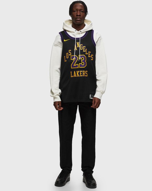 Lebron james black outlet and gold lakers jersey