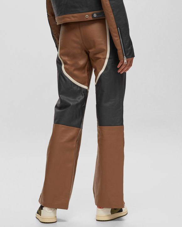 Nike Jordan Brown & Black Travis Scott Edition Leather Pants for Women