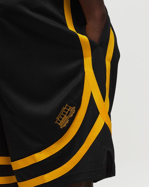 Sports Yellow Black Outines Varsity Basketball Leggings