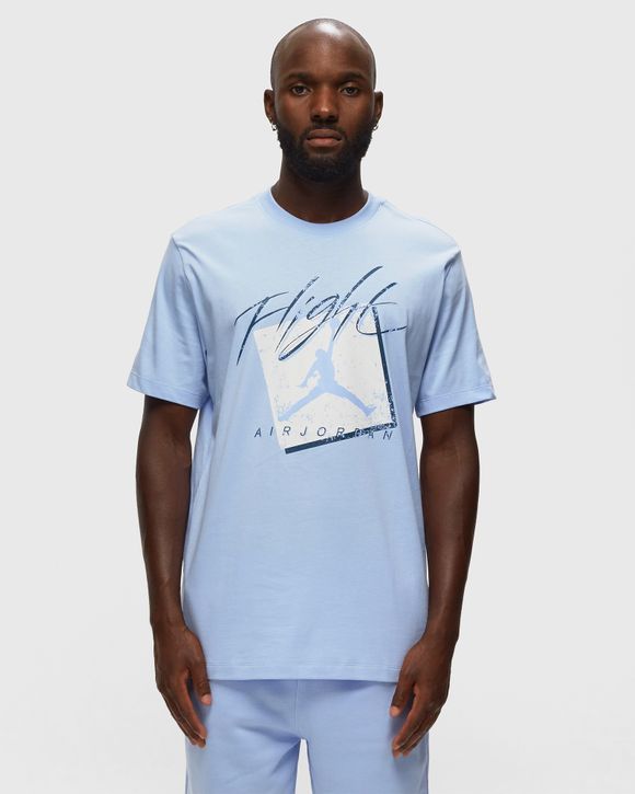 White graphic best sale tee with blue