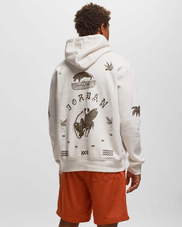 Jordan JORDAN FLIGHT ARTIST SERIES FLEECE PULLOVER White - PHANTOM/PALOMINO