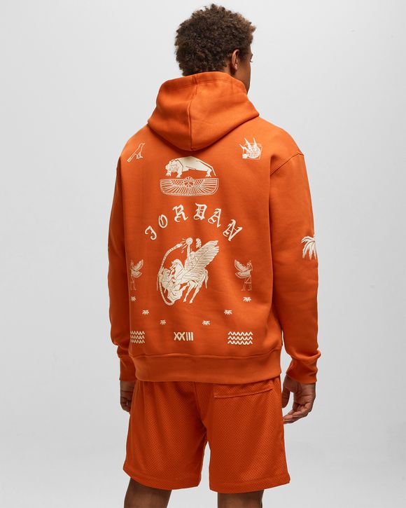 Jordan JORDAN FLIGHT ARTIST SERIES FLEECE PULLOVER Orange - LIGHT  SIENNA/PHANTOM