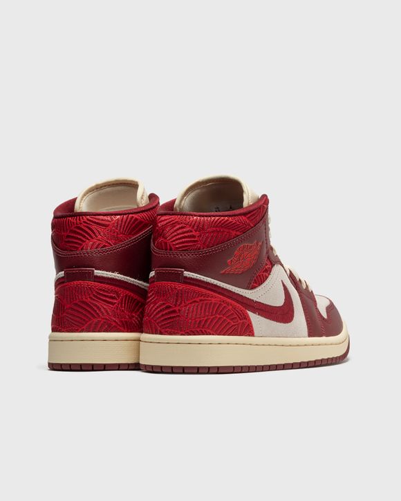 Jordan WMNS Air Jordan 1 Mid SE 'Tiki Leaf' Red - TEAM RED/UNIVERSITY  RED-SAIL-MUSLIN