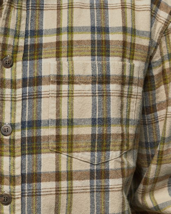 John Elliott Hemi Alpine-check cotton flannel shirt - Green