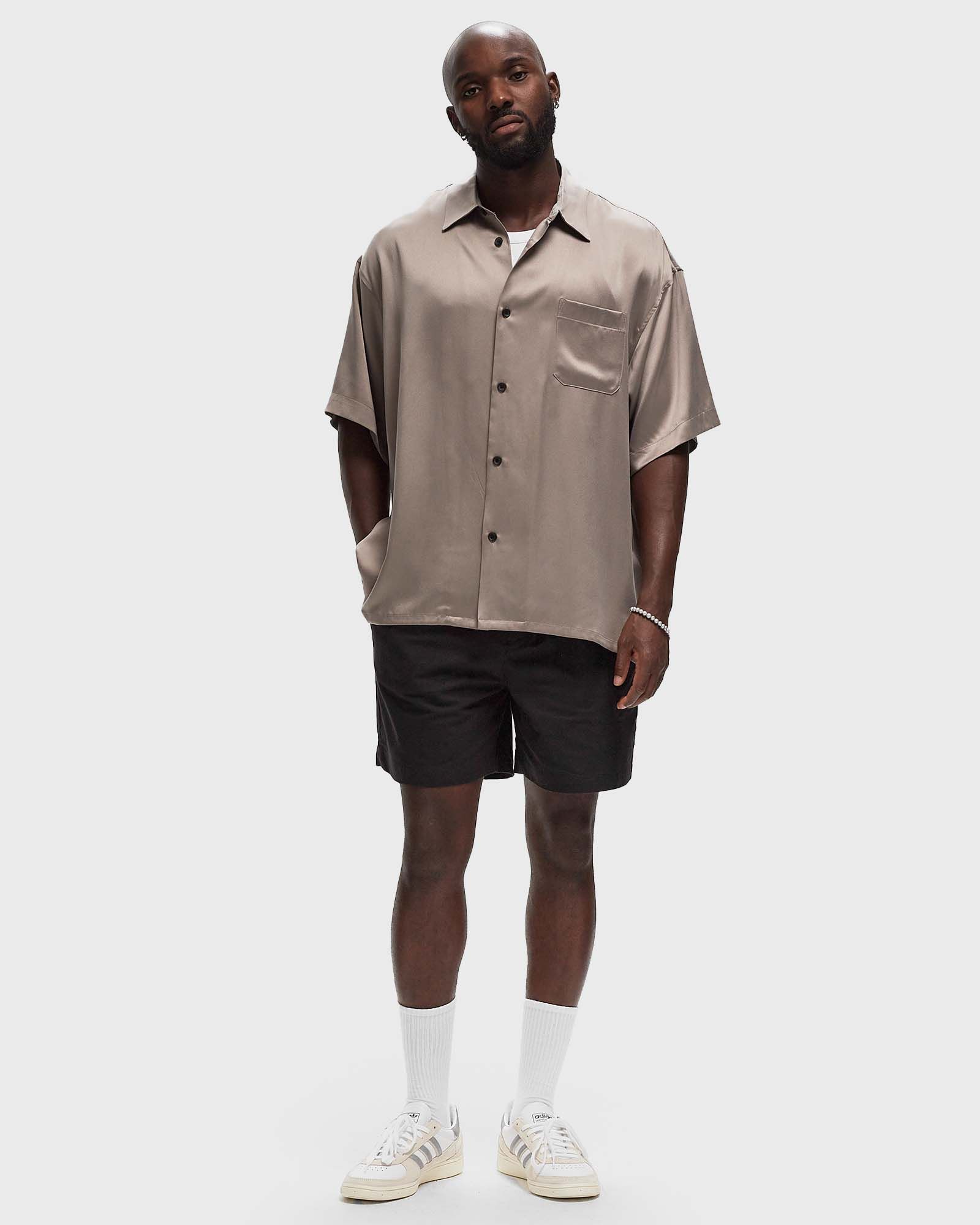 BRUSHED SILK BUTTON UP