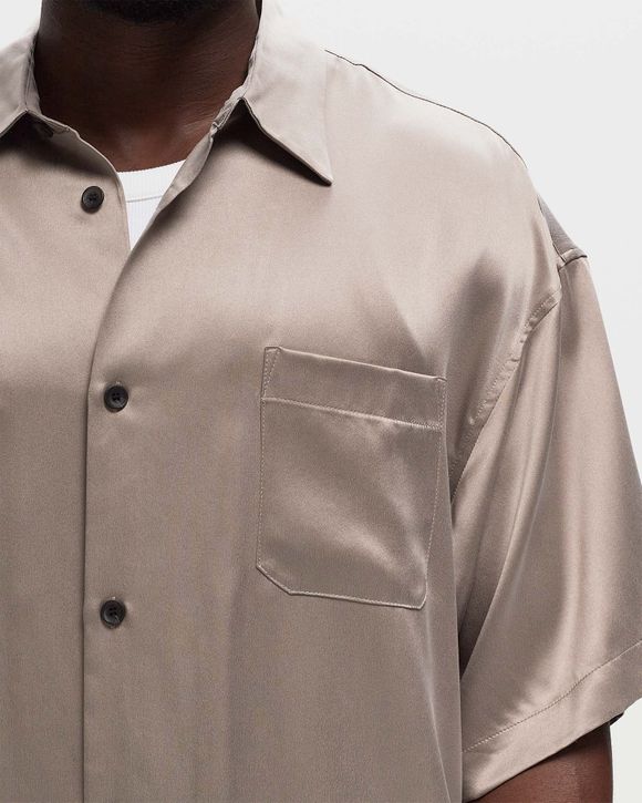 BRUSHED SILK BUTTON UP