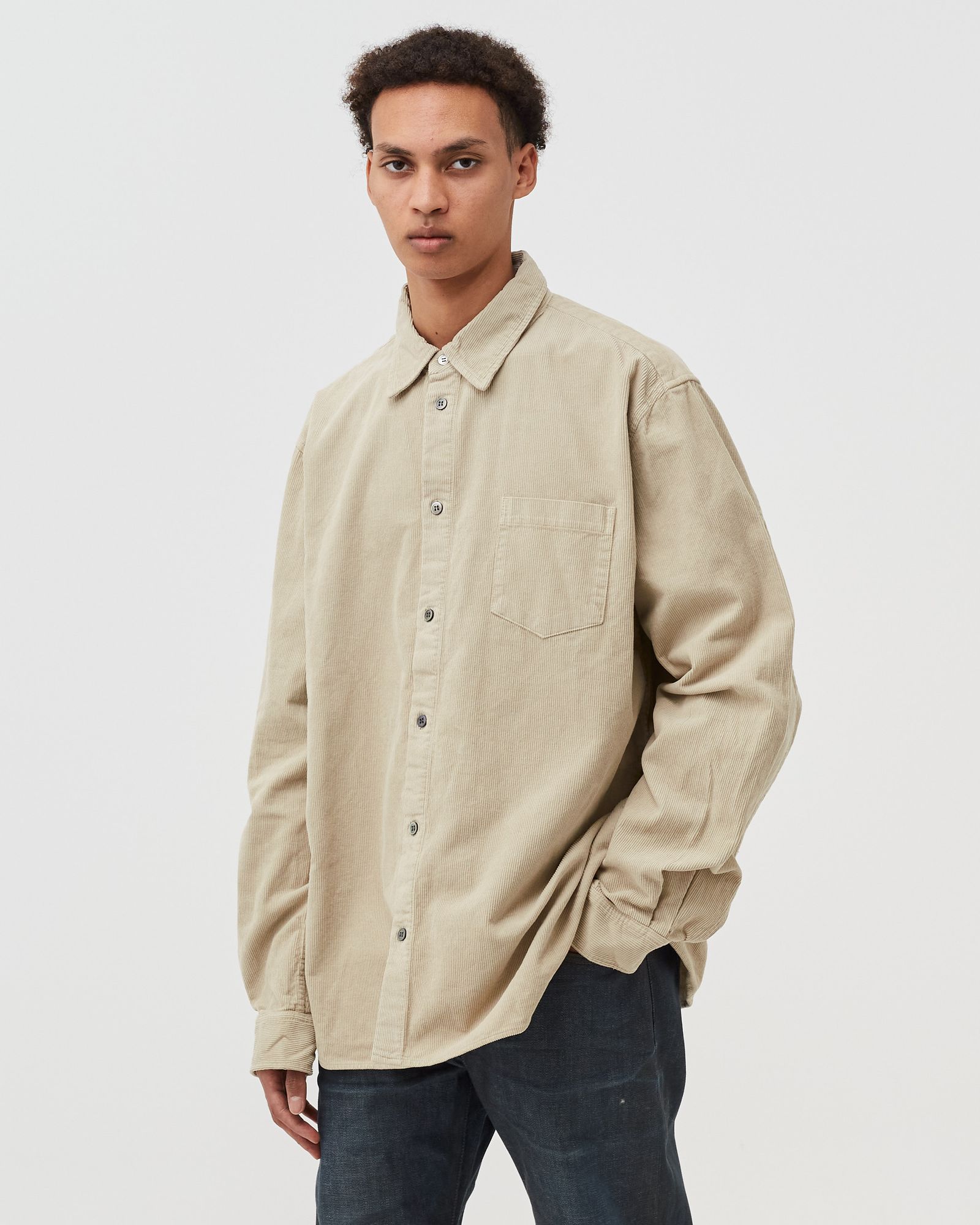 CORDUROY CLOAK BUTTON UP