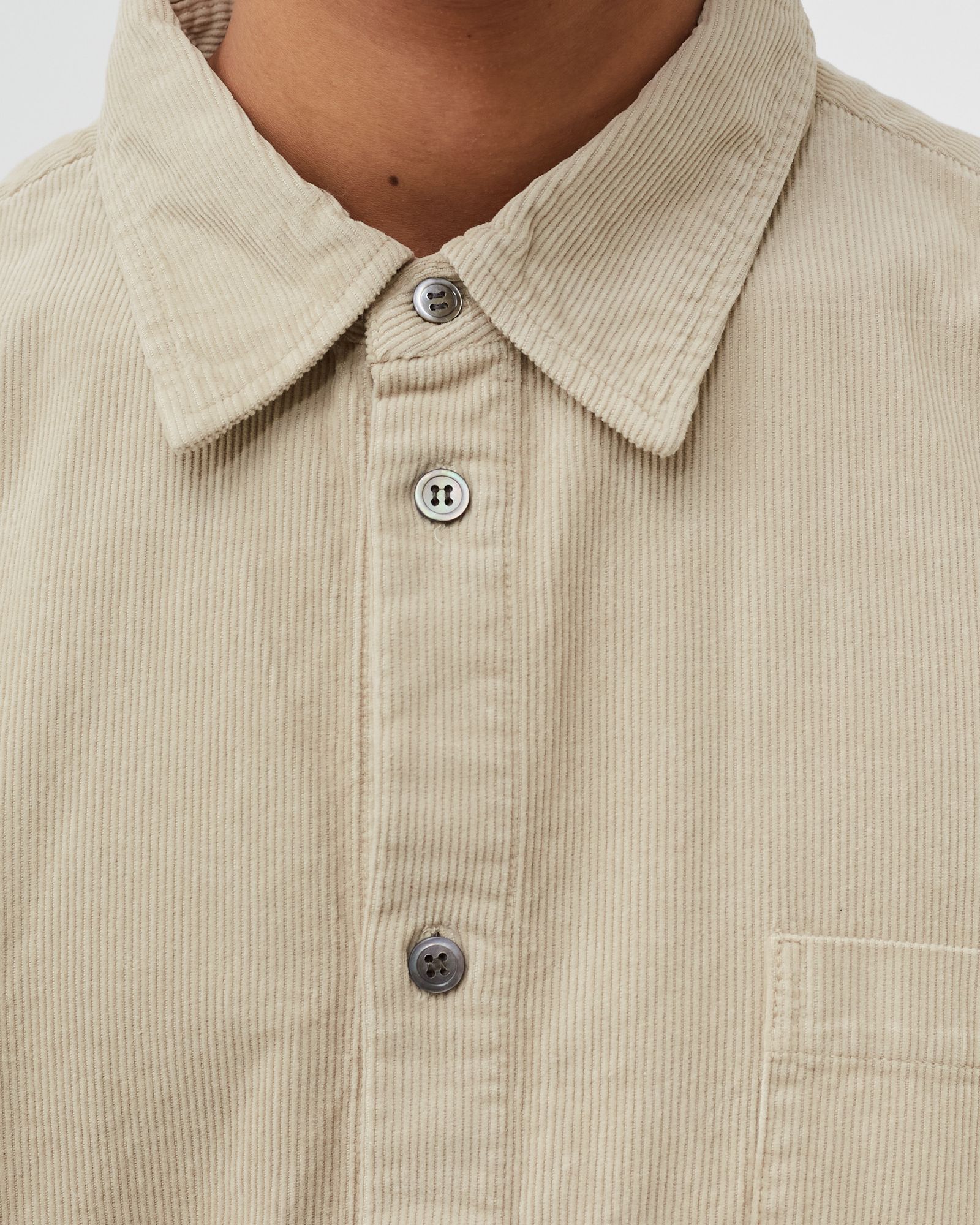 CORDUROY CLOAK BUTTON UP