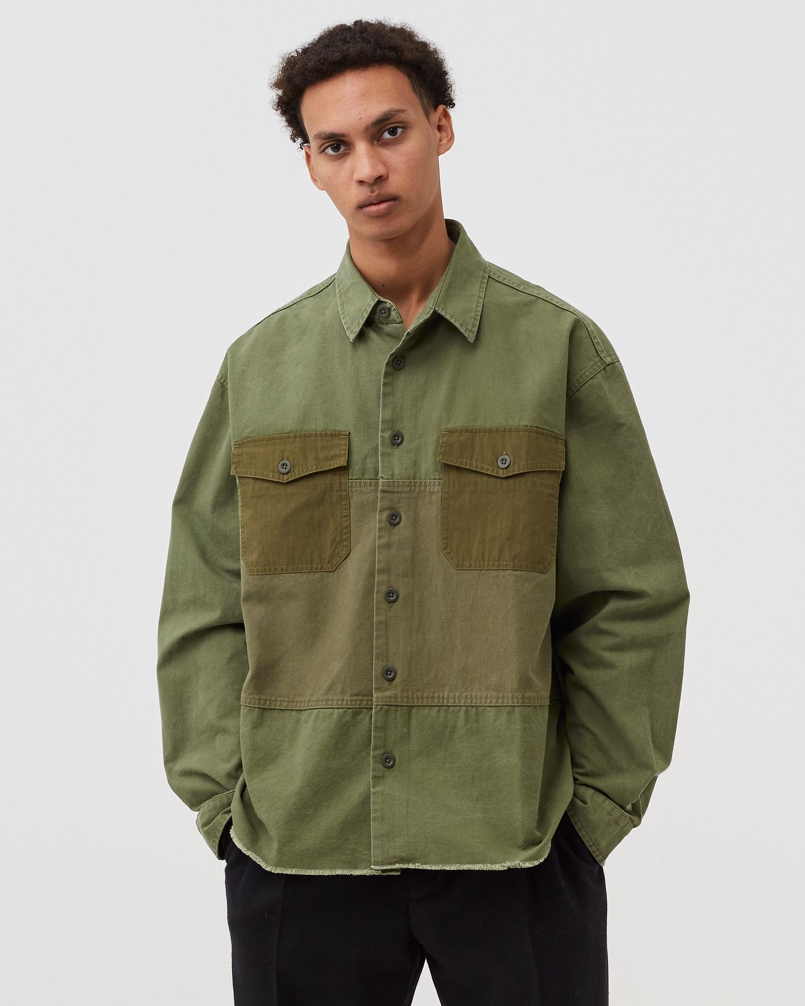 PANELED MILITARY SHIRT