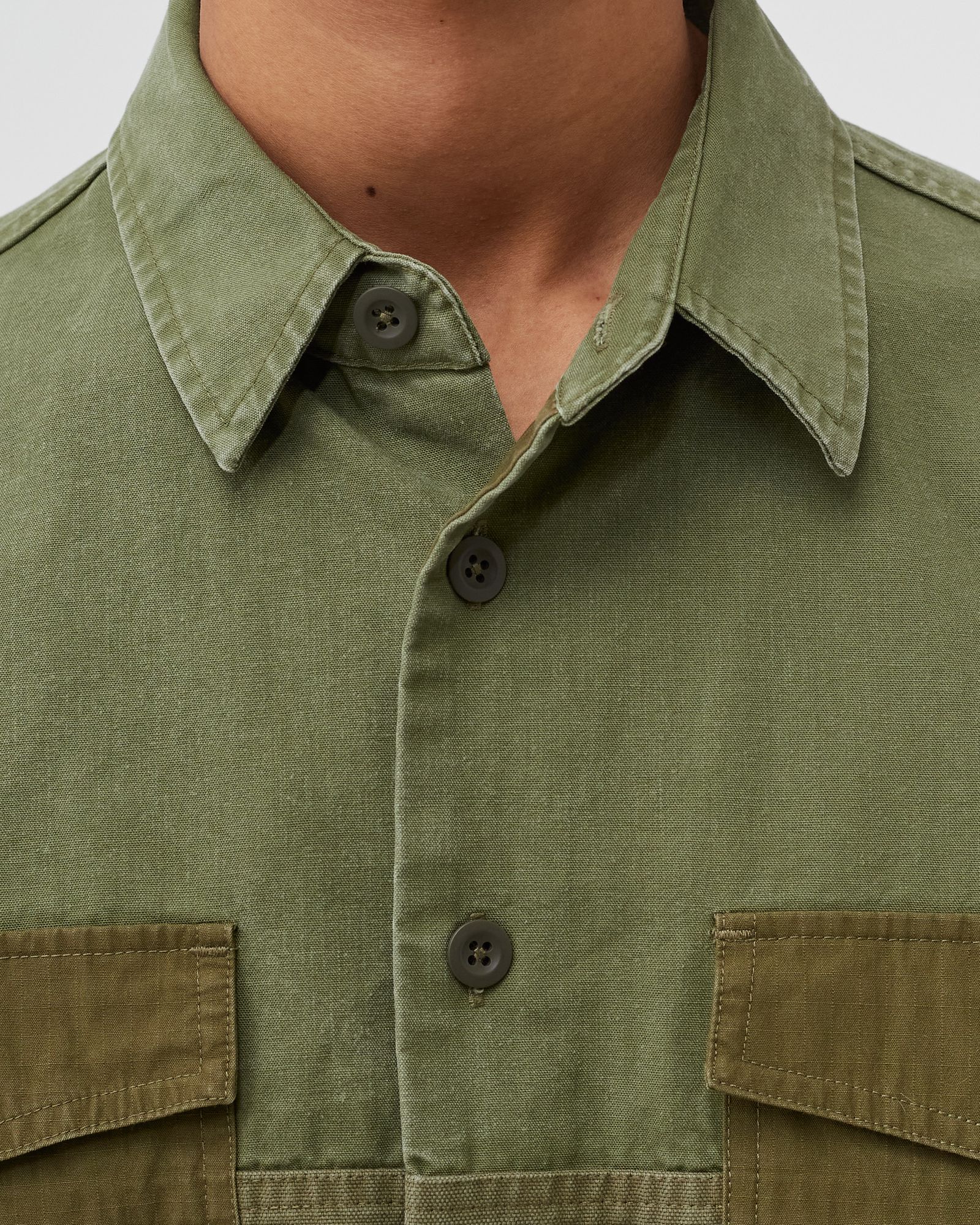 PANELED MILITARY SHIRT