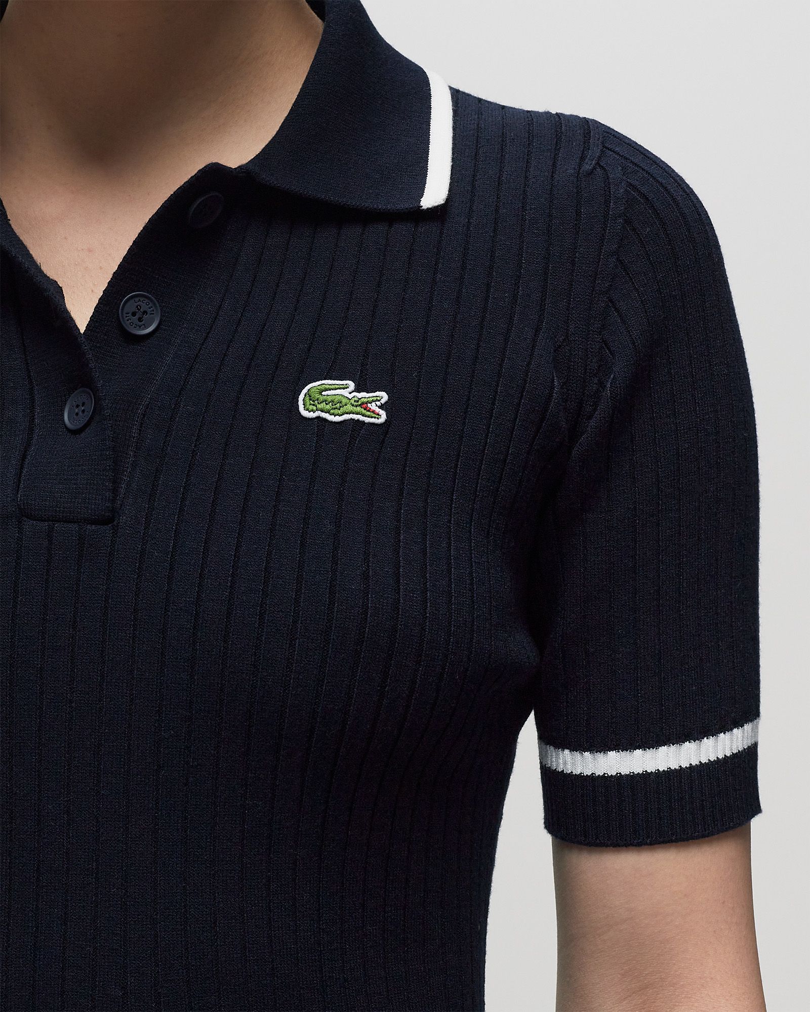 3D SEAMLESS FLARED POLO DRESS