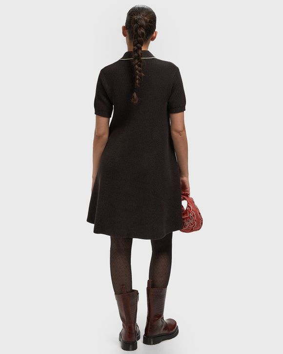 Badge Accent Cotton Polo Dress