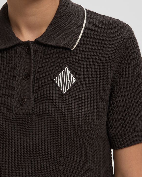 Badge Accent Cotton Polo Dress