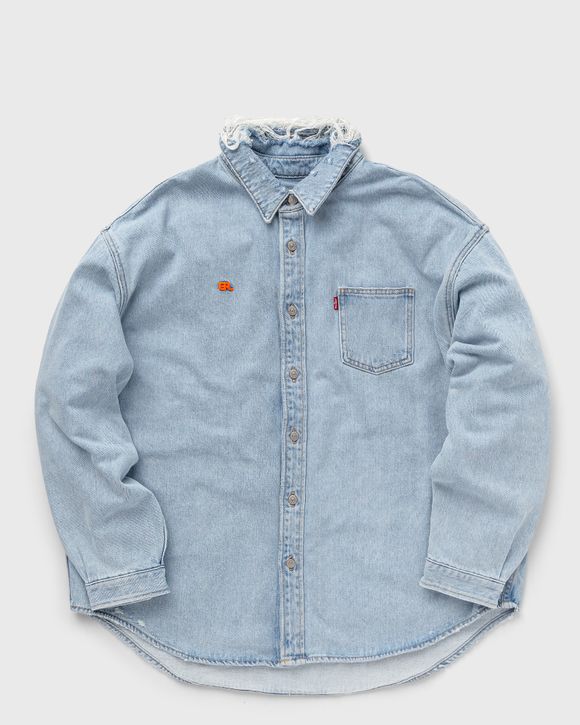 ERL Blue Jacquard Denim Shirt - 1 Light Blue