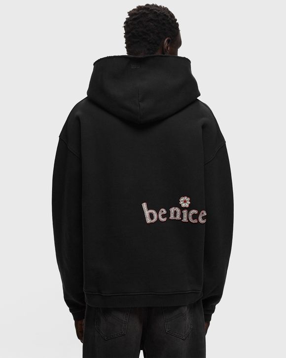 ERL VENICE PATCH HOODIE KNIT Black - BLACK