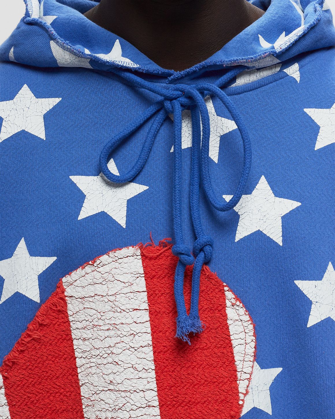 ERL STARS AND STRIPES SWIRL HOODIE KNIT Multi BLUE
