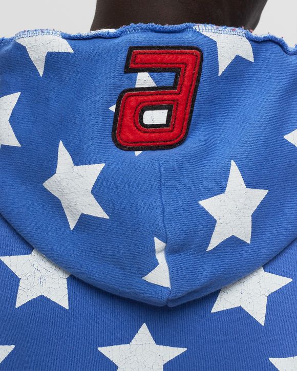 ERL STARS AND STRIPES SWIRL HOODIE KNIT Multi - BLUE