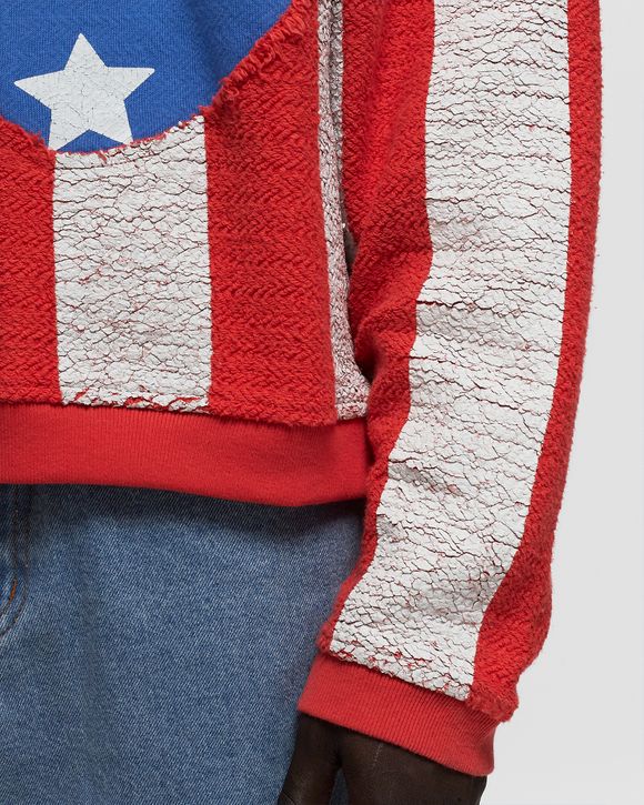ERL STARS AND STRIPES SWIRL HOODIE KNIT Multi | BSTN Store