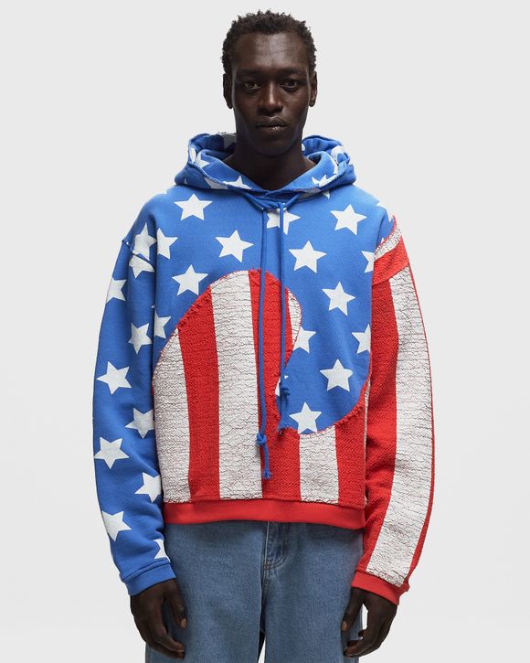 UNISEX STARS AND STRIPES SWIRL HOODIE KNIT-