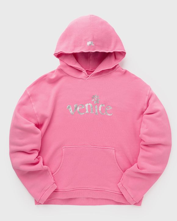 ERL SILVER PRINTED VENICE HOODIE KNIT Pink