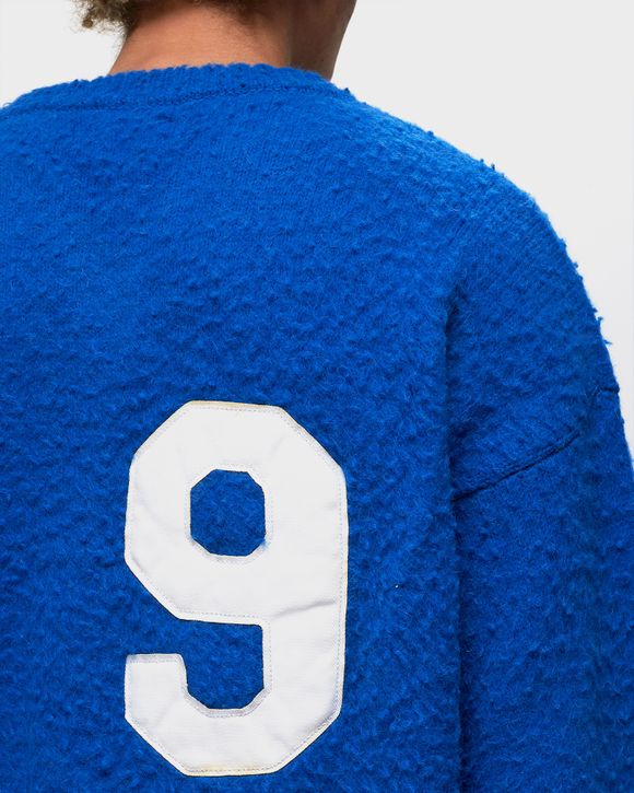 ERL FOOTBALL VNECK SWEATER KNIT Blue - BLUE