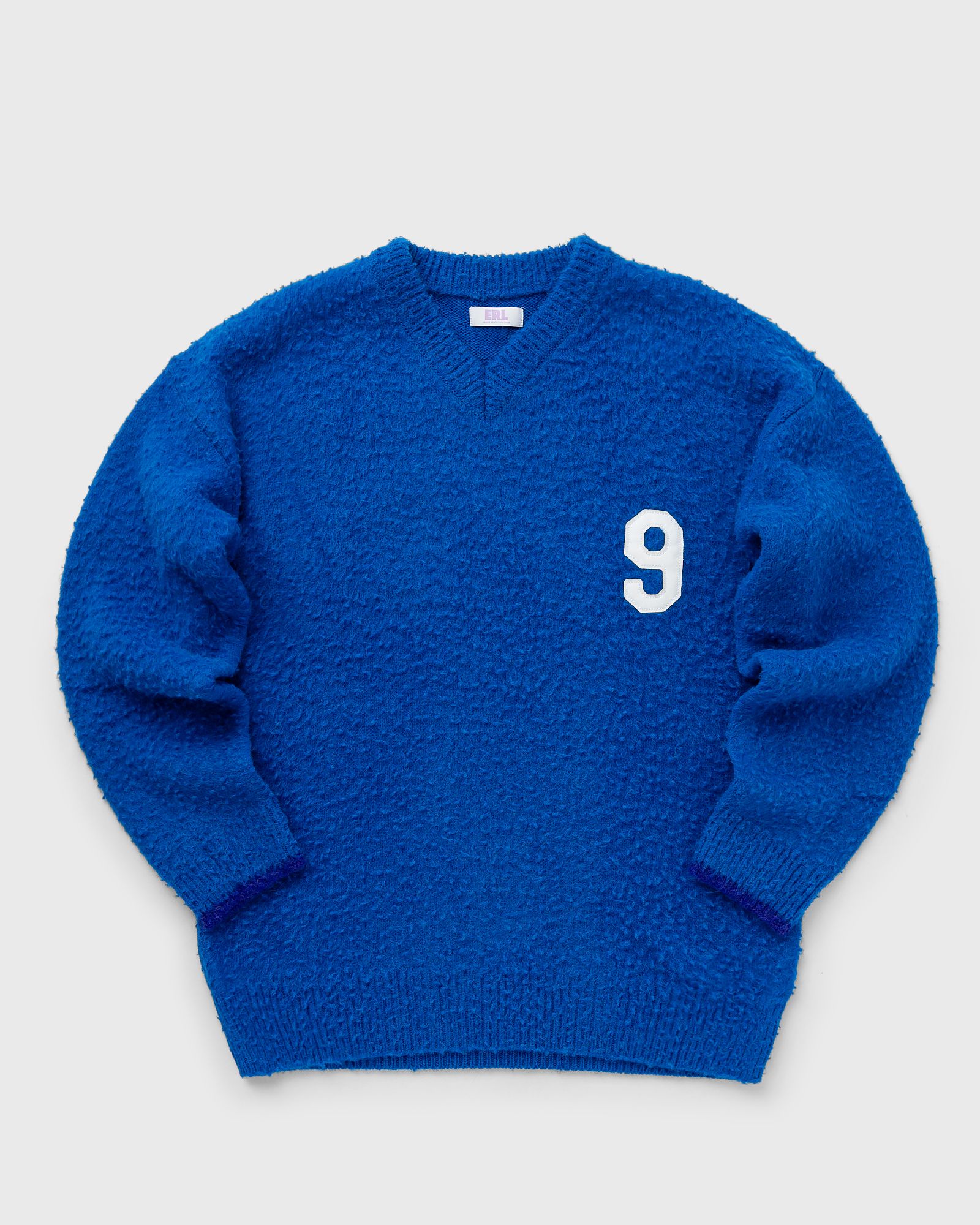 ERL - football vneck sweater knit men pullovers blue in größe:xl