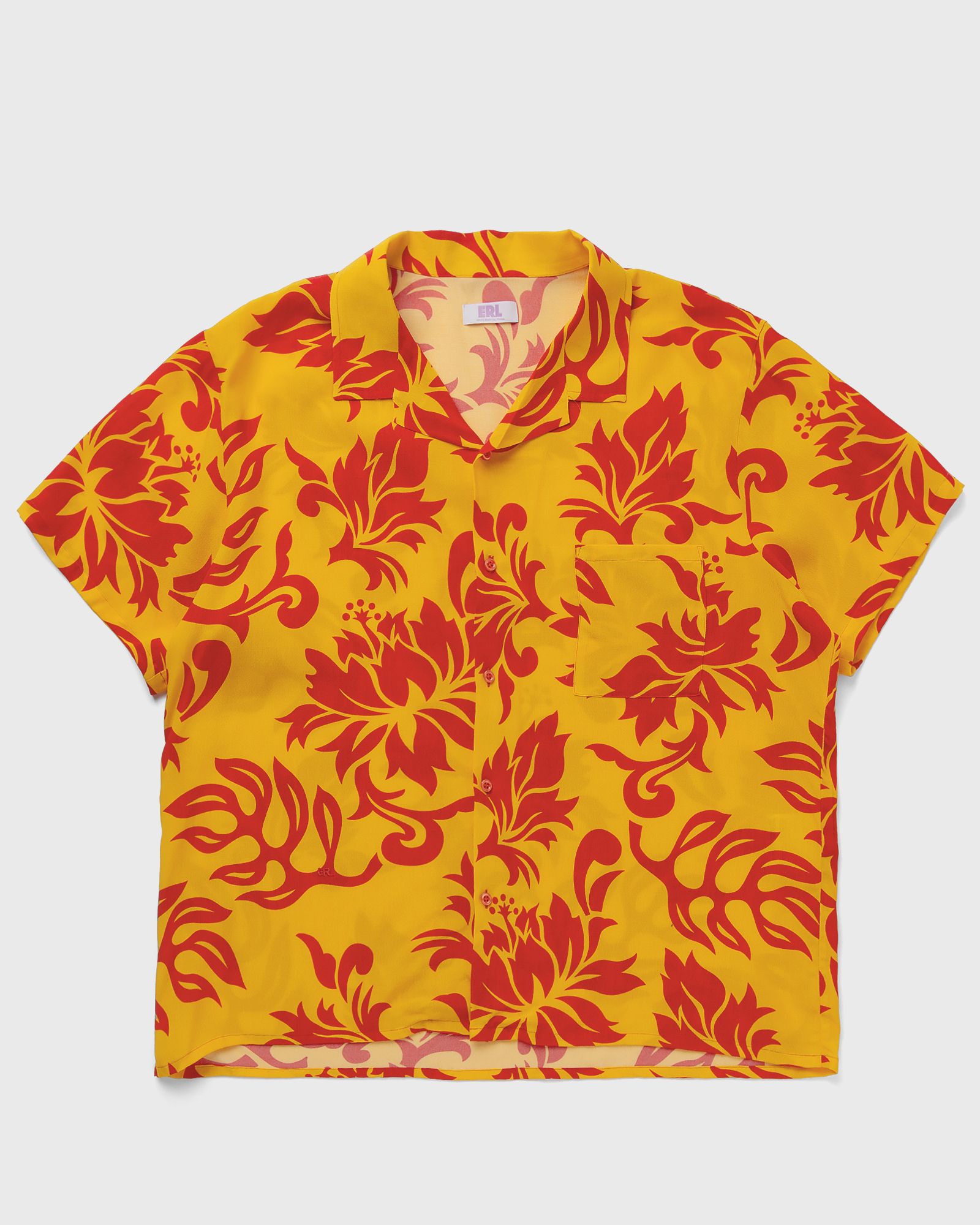 ERL - unisex printed short sleeve shirt woven men shortsleeves orange in größe:xl