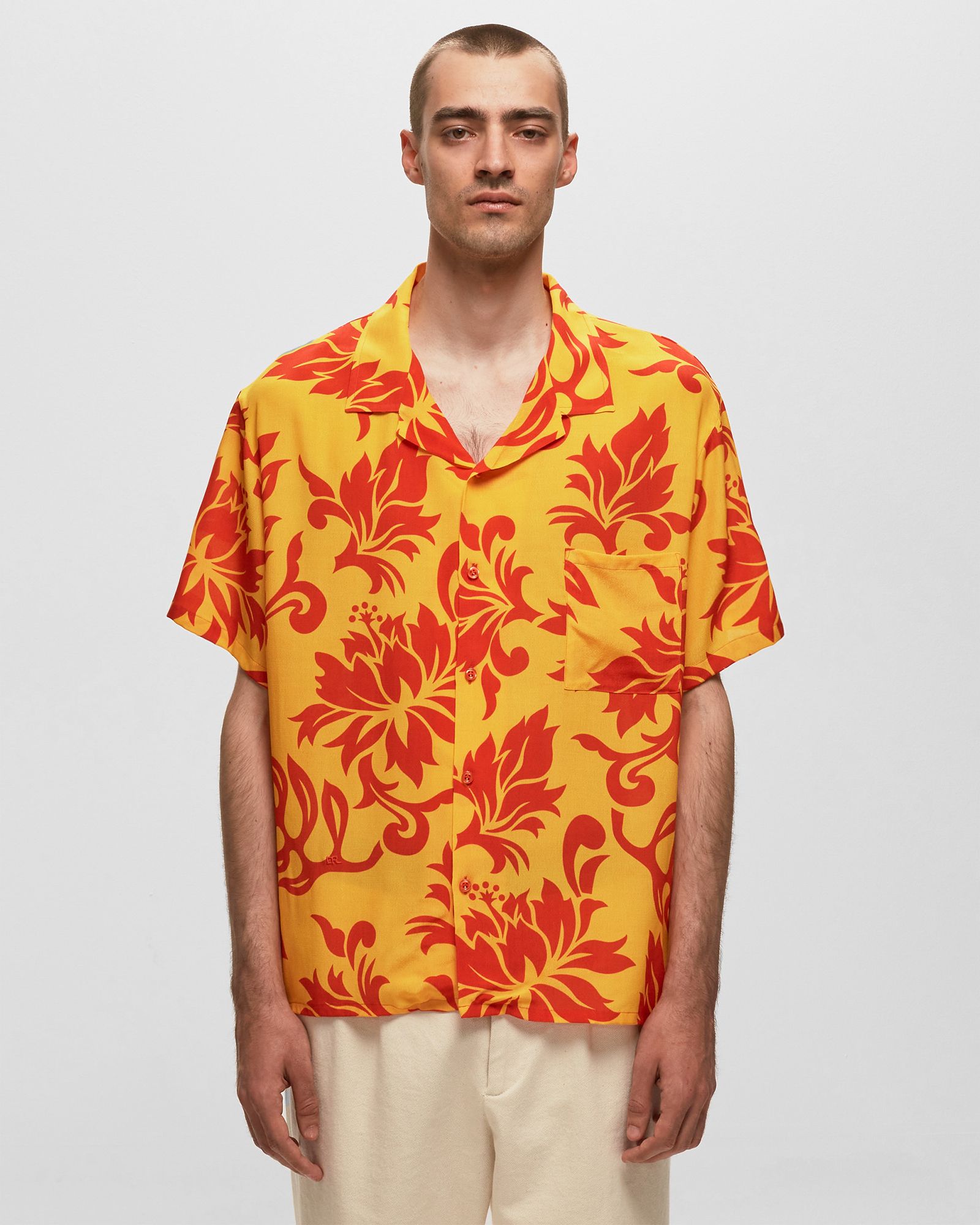 UNISEX PRINTED SHORT SLEEVE SHIRT WOVEN