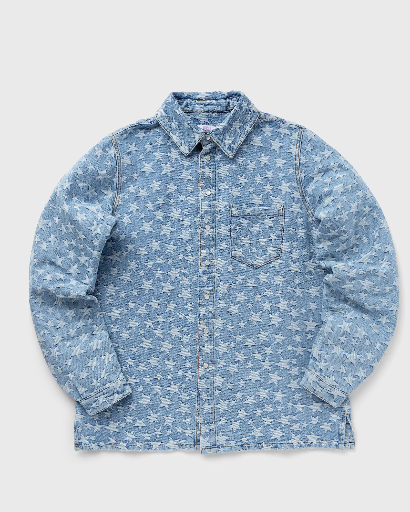 DENIM JACQUARD OVERSHIRT WOVEN