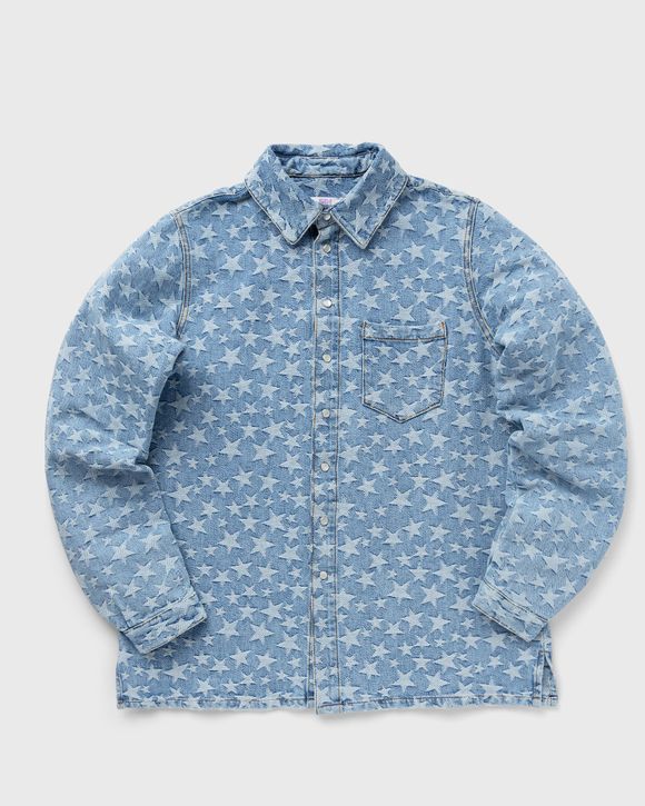 DENIM JACQUARD OVERSHIRT WOVEN