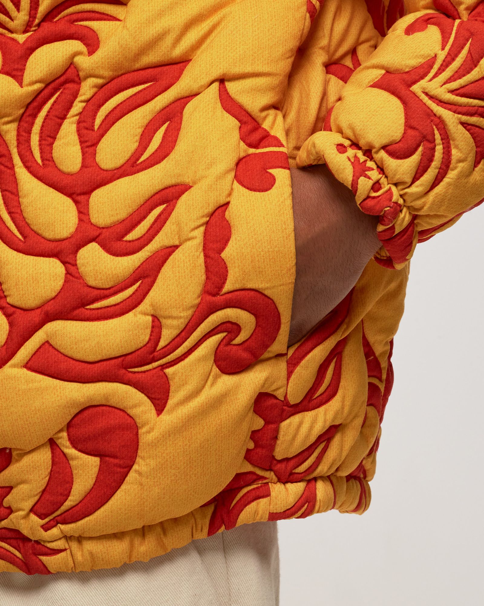 PRINTED QUILTED PUFFER WOVEN