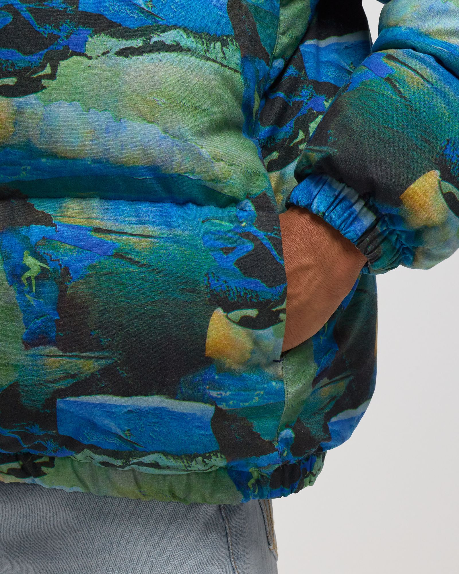 PRINTED QUILTED PUFFER WOVEN