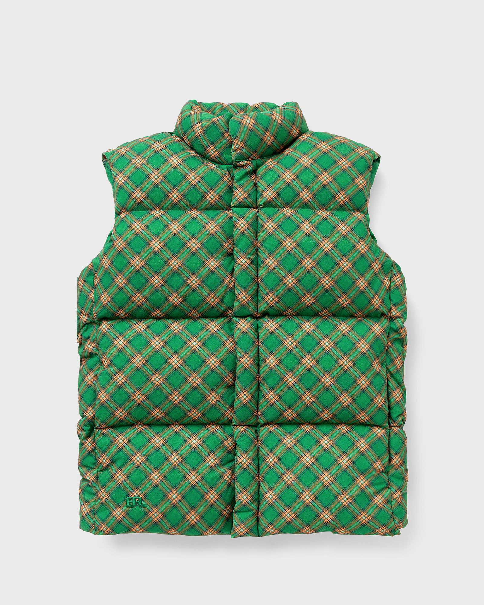 PRINTED QUILTED PUFFER VEST WOVEN