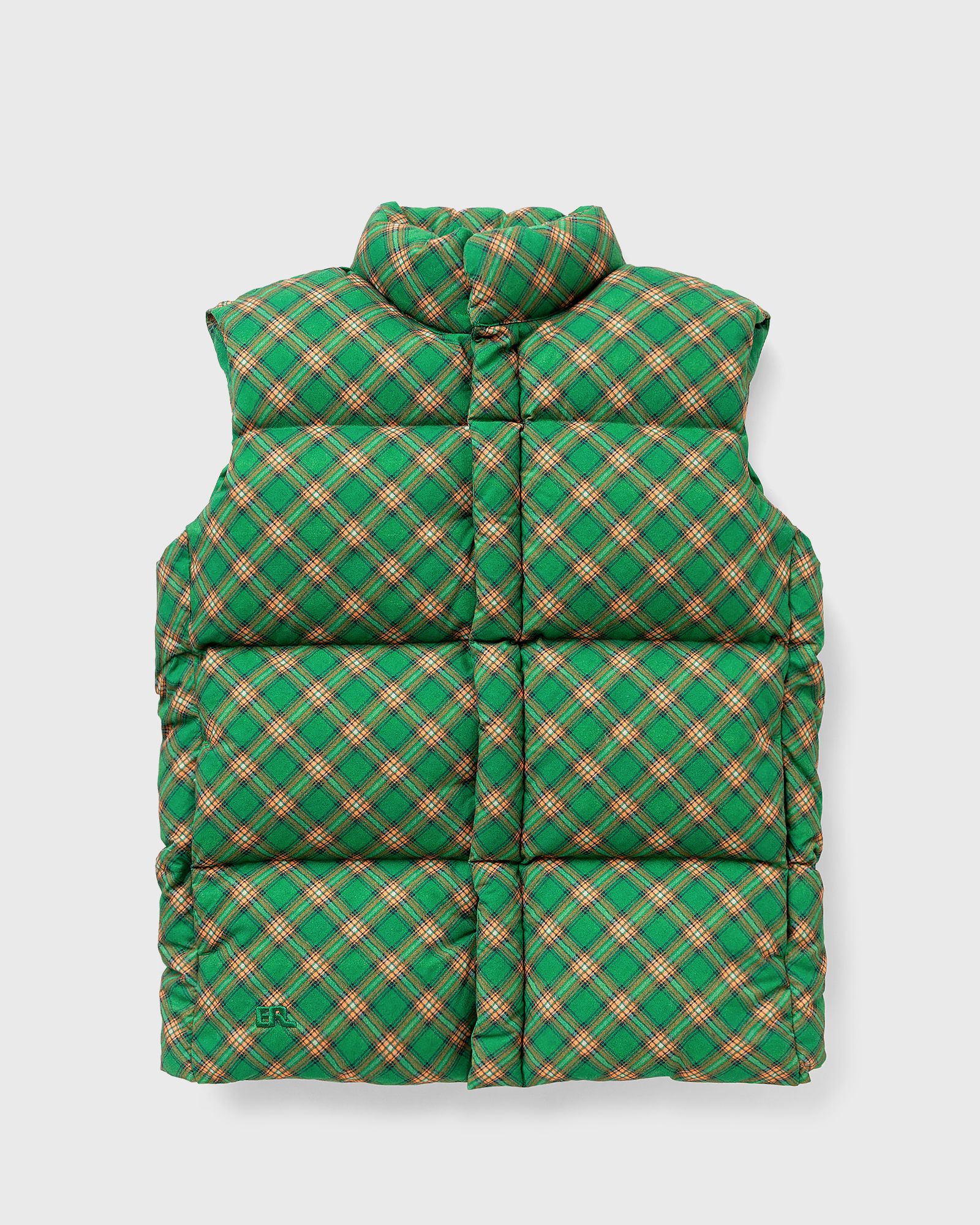 ERL - printed quilted puffer vest woven men vests green in größe:xl