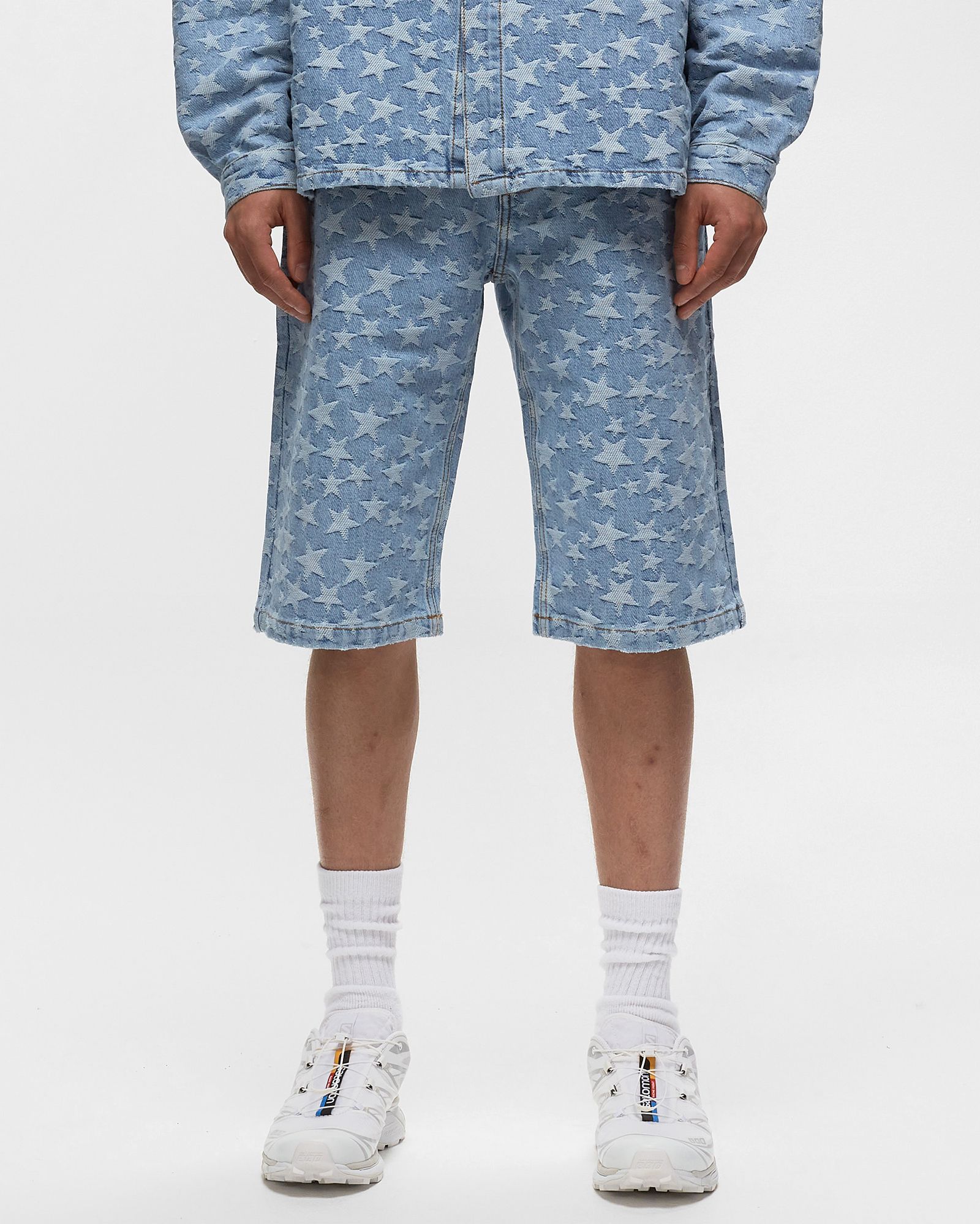 DENIM JACQUARD SHORTS WOVEN