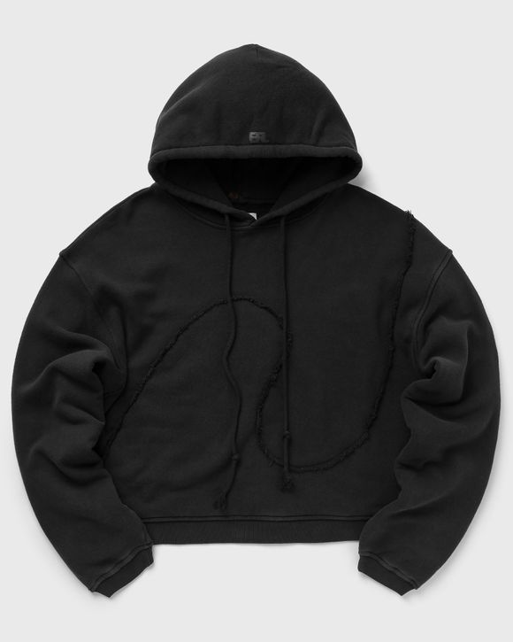 ERL UNISEX SWIRL PREMIUM FLEECE HOODIE KNIT Black | BSTN Store