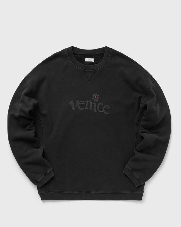 ERL UNISEX VENICE CREW NECK PREMIUM FLEECE SWEATSHIRT Black