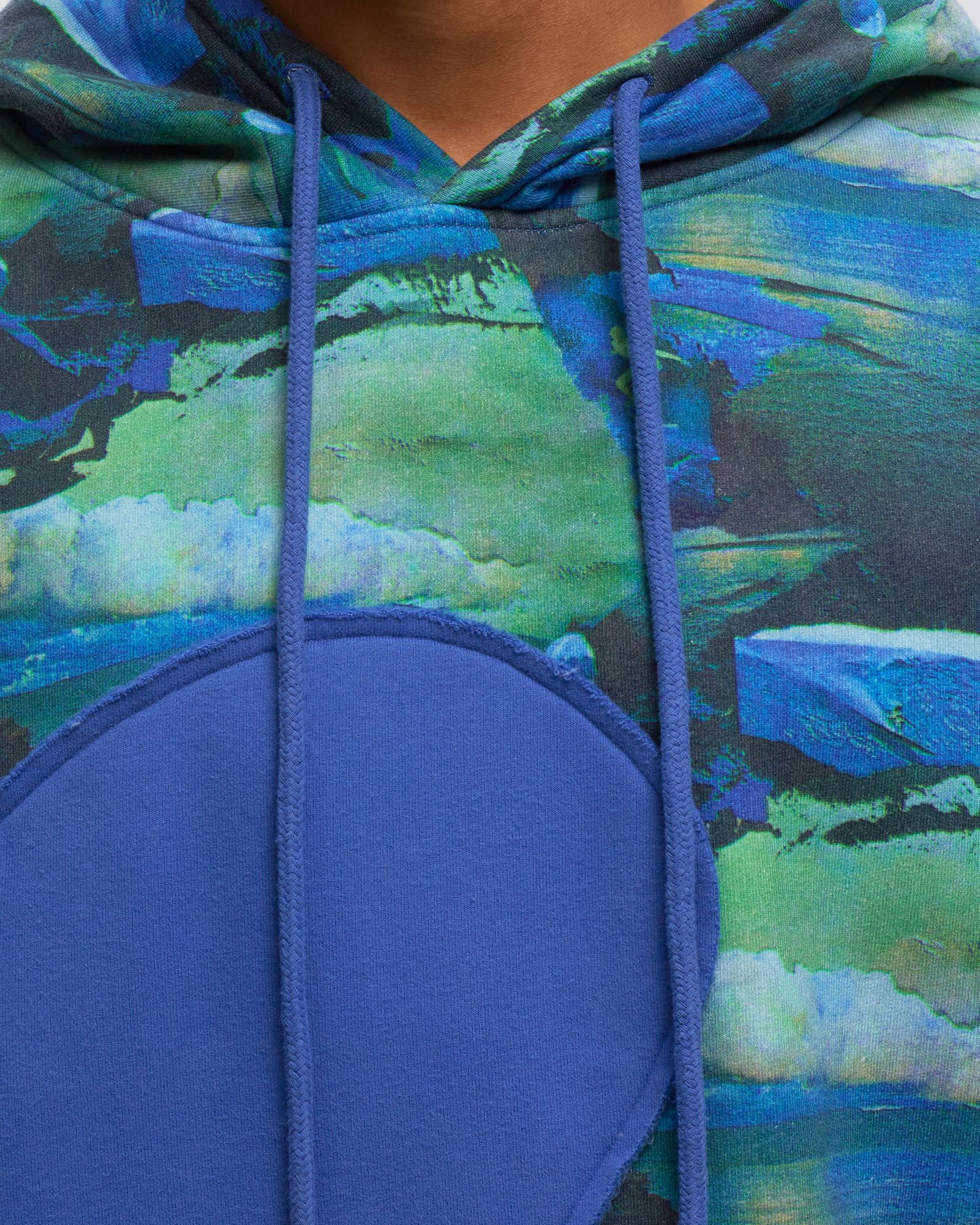 PRINTED SWIRL FLEECE HOODIE KNIT