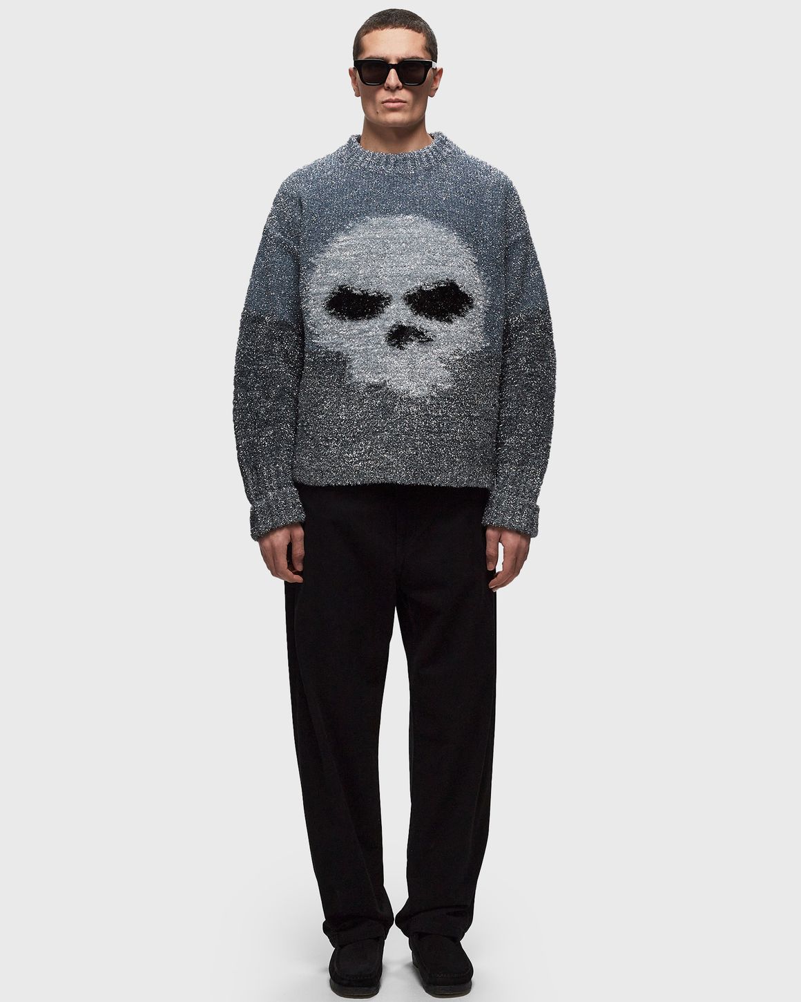 KUN様nagonstans asymmetry hole pullover MUSINSA | AGOD Half Zip Up Collar Neck Hachi Knit [Charcoal]