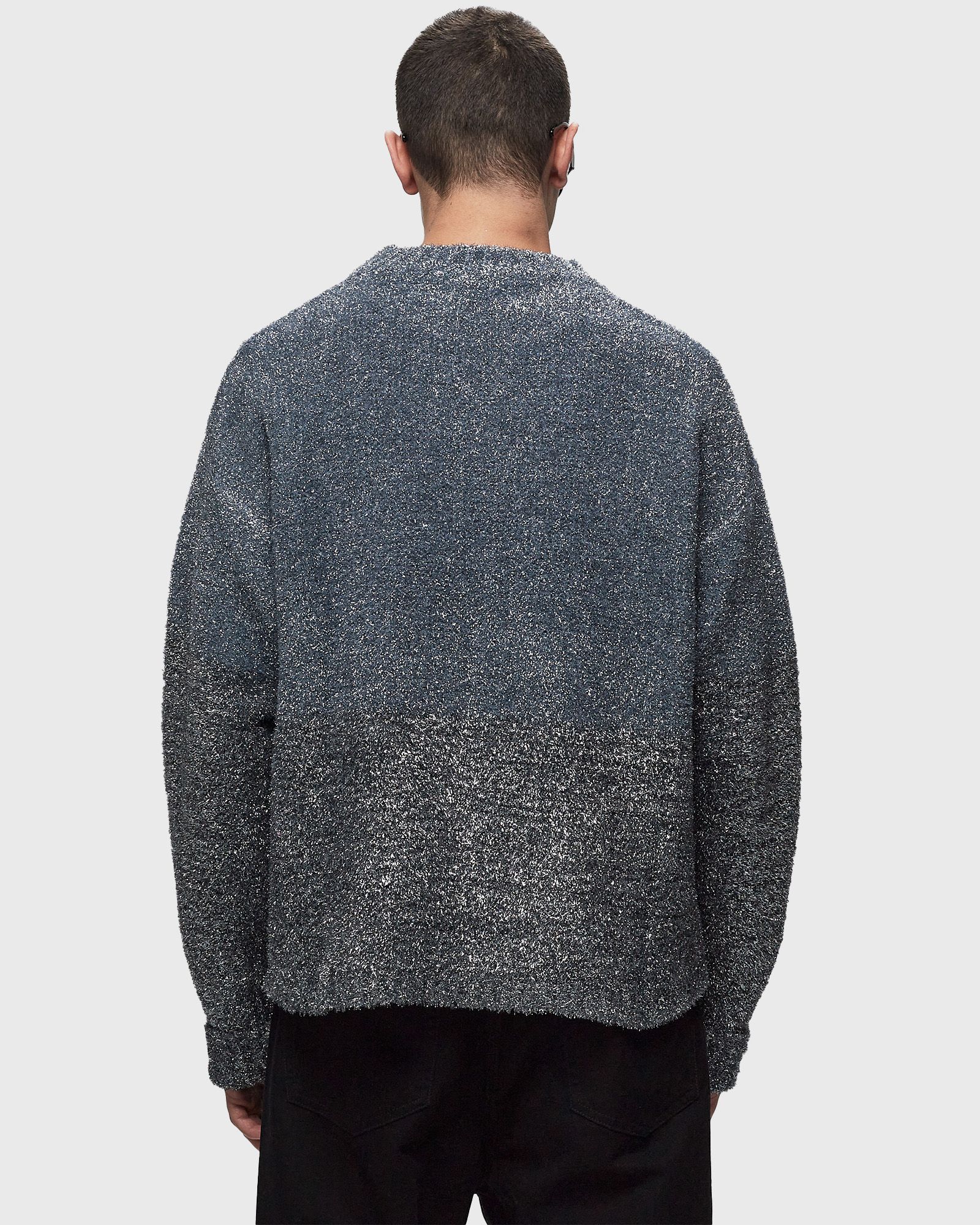 GLITTER SKULL INTARSIA PULLOVER KNIT