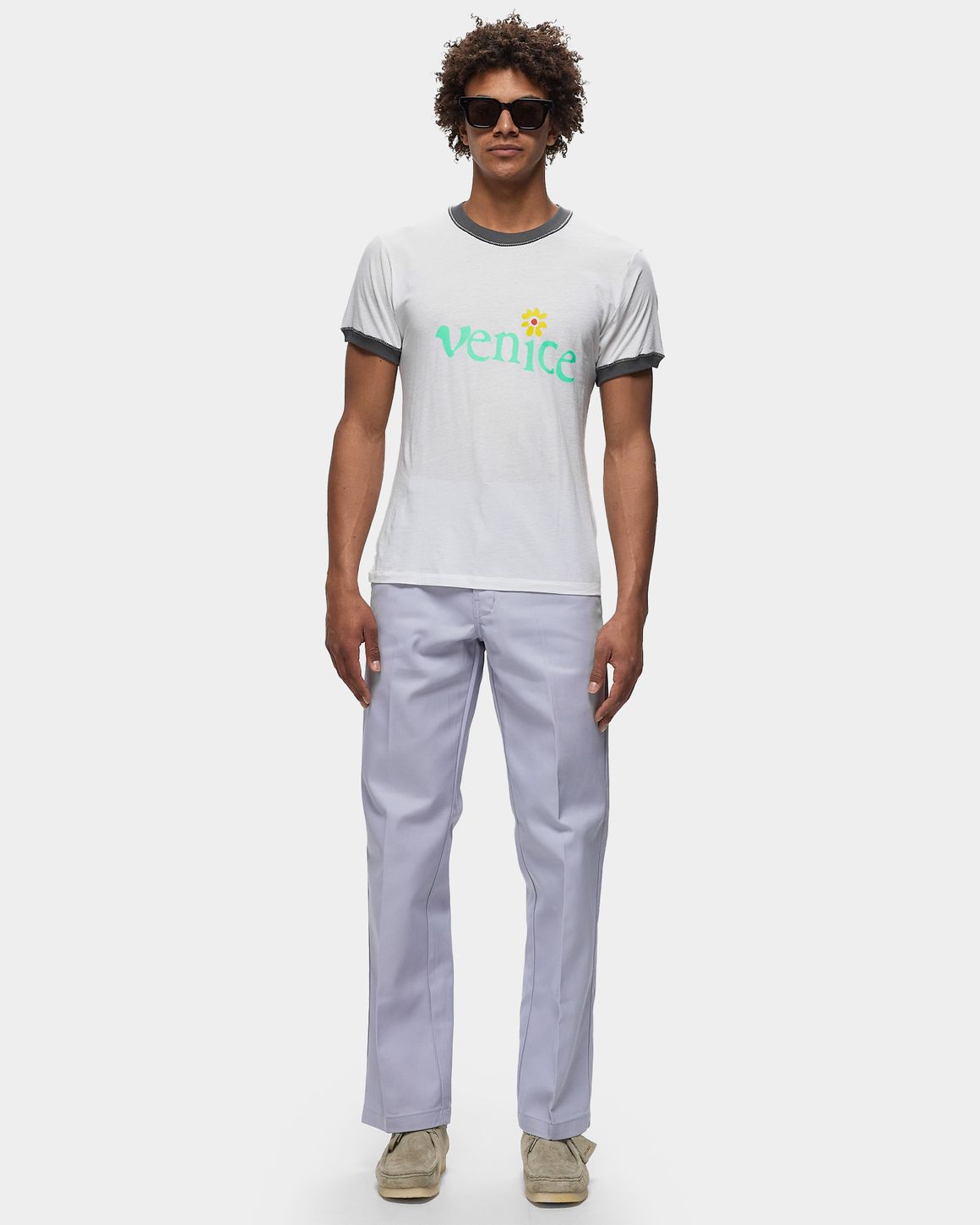 ERL venice kids tシャツ ホワイト ERL - Printed Cotton-Jersey T-Shirt - White ERL