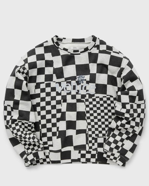 Black and white checkered sweatshirt online