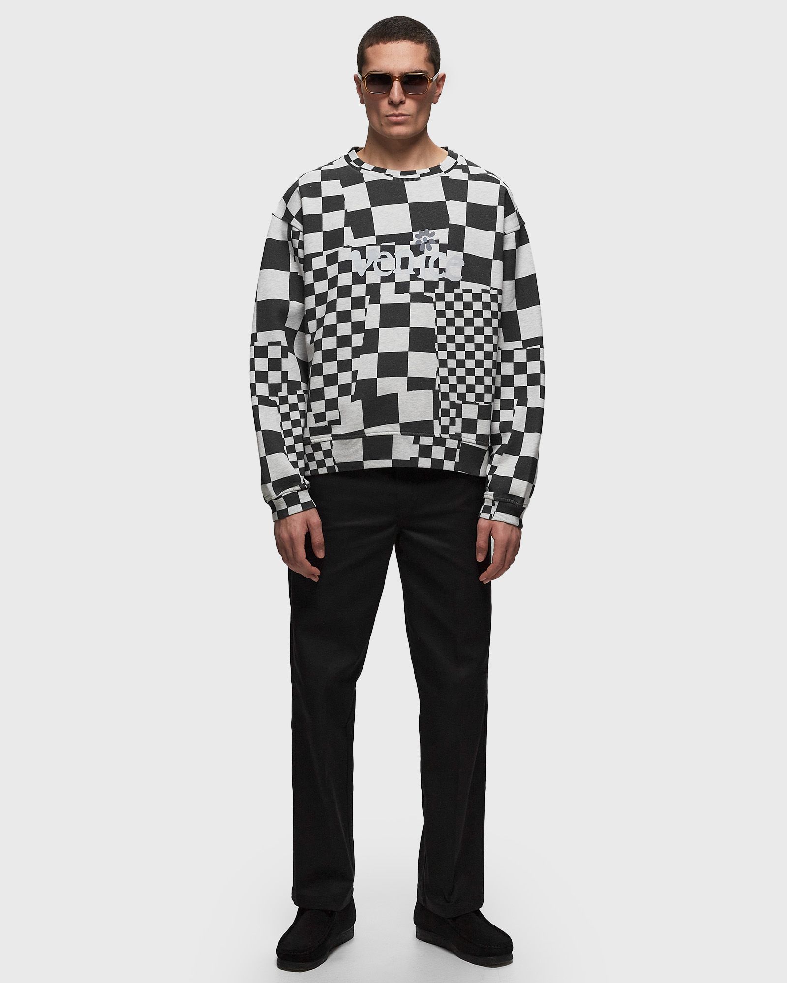 VENICE CHECKER CREWNECK KNIT